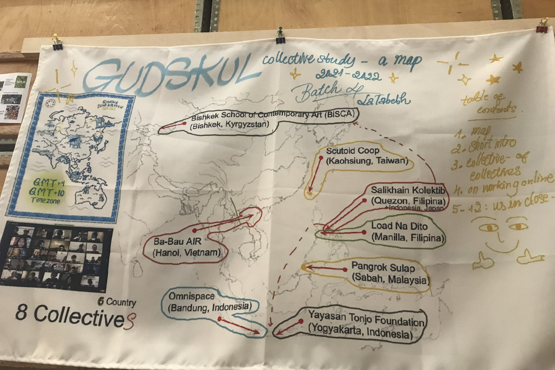 弗里德里安博物館(Fridericianum)當中Gudskul展區一隅。