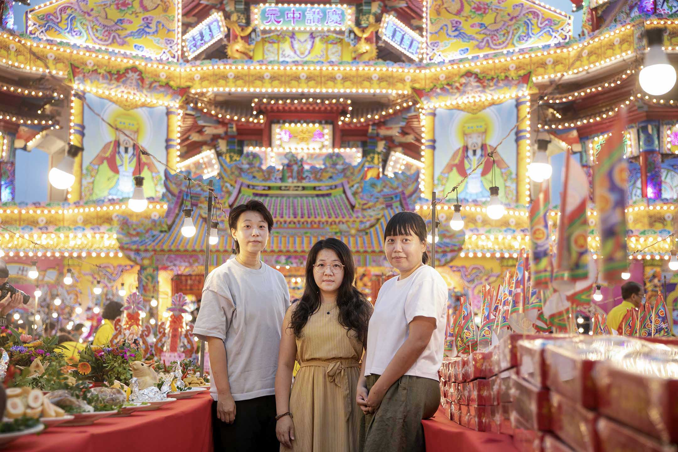 文化團體雨都漫步成員,(左起)張惠媛、蘇筱嵐、邱榆。