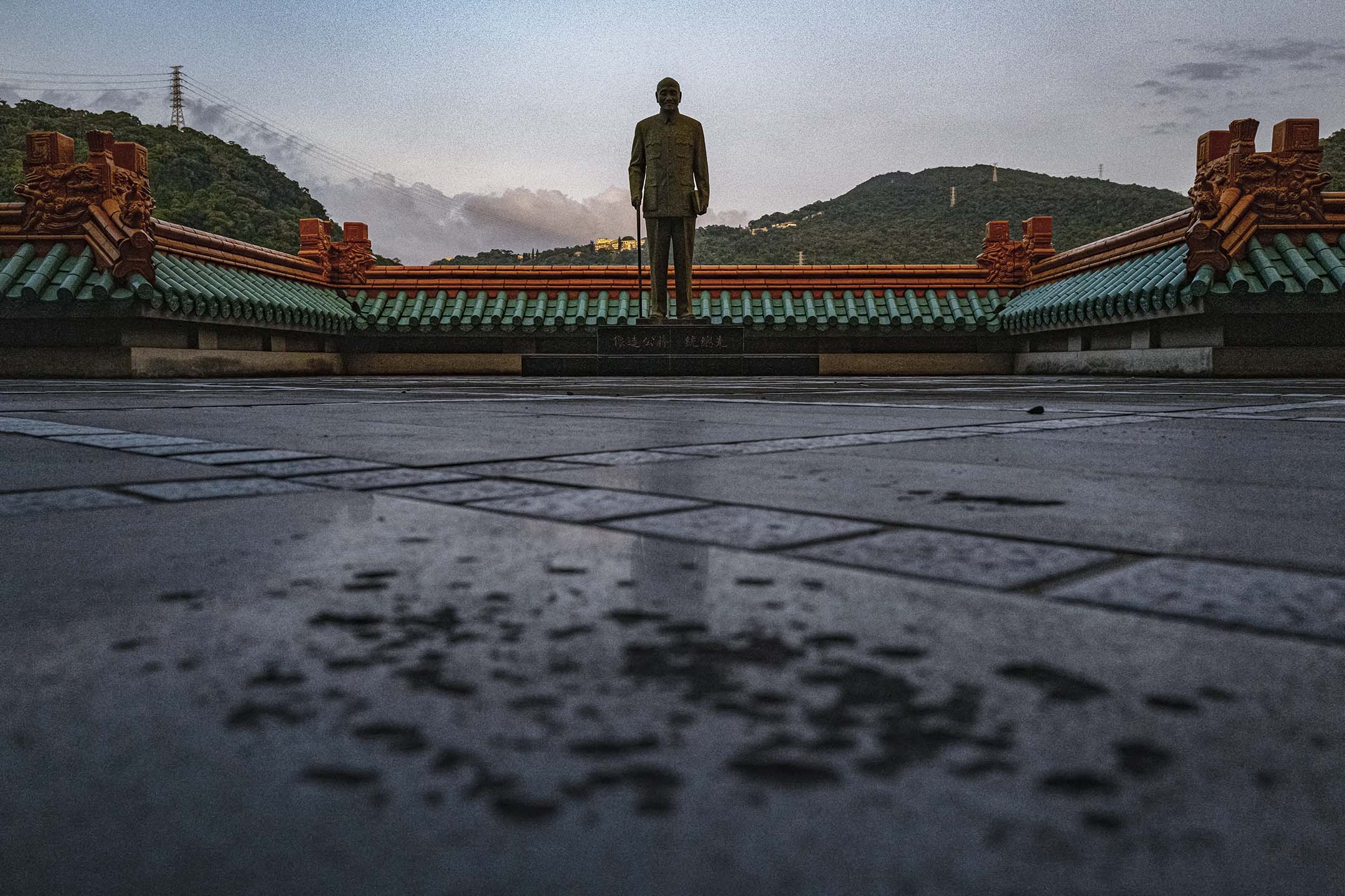 2021年9月19日,台北,國立故宫博物院蔣介石像。