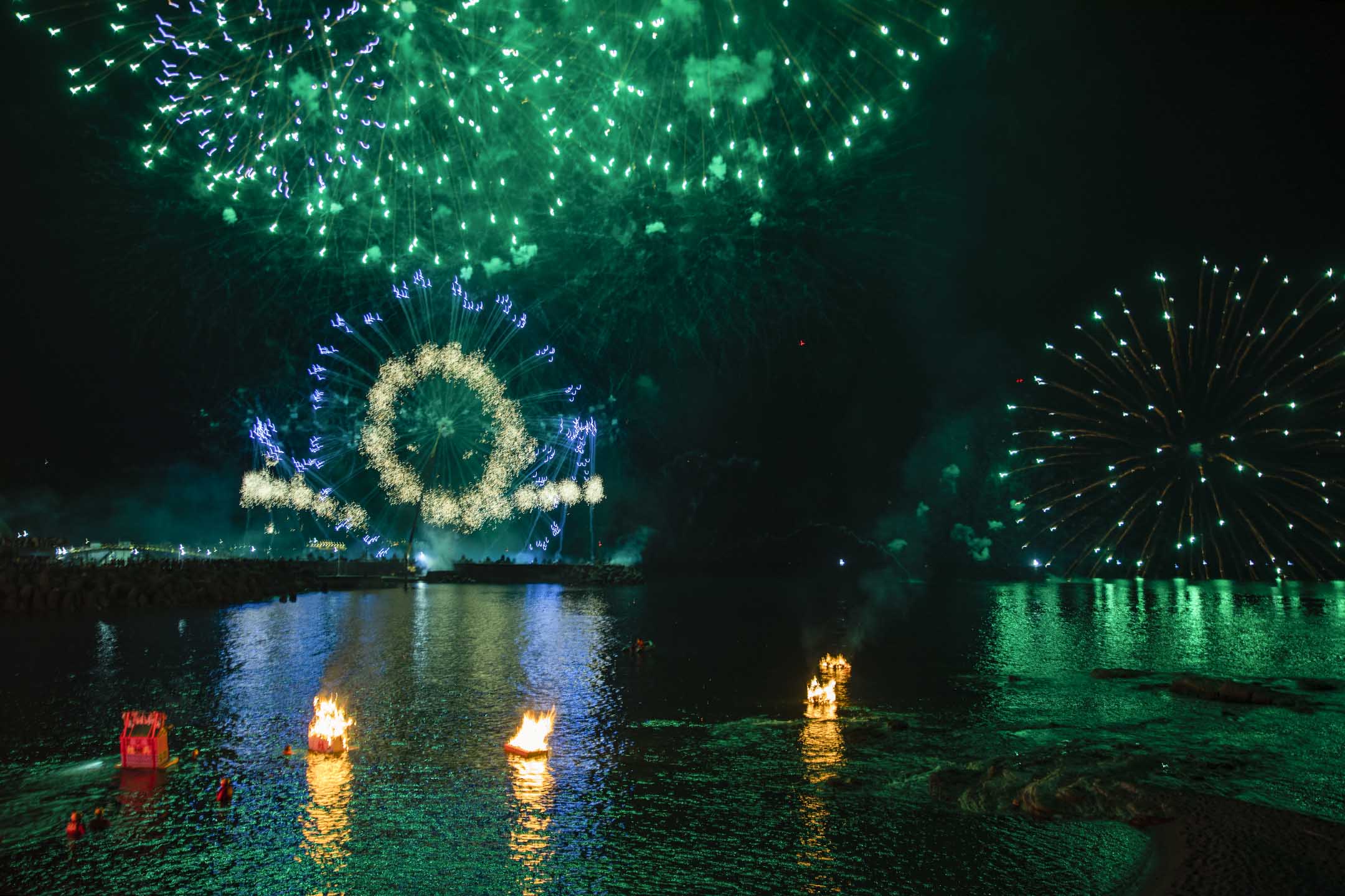 2022年8月11日,基隆八斗子,壬寅年雞籠中元祭典放水燈。