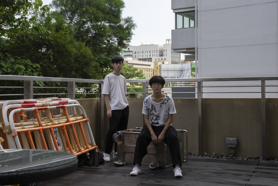 浸會大學學生會署理會長郭朗峰(左)和署理副會長Oscar(右)。