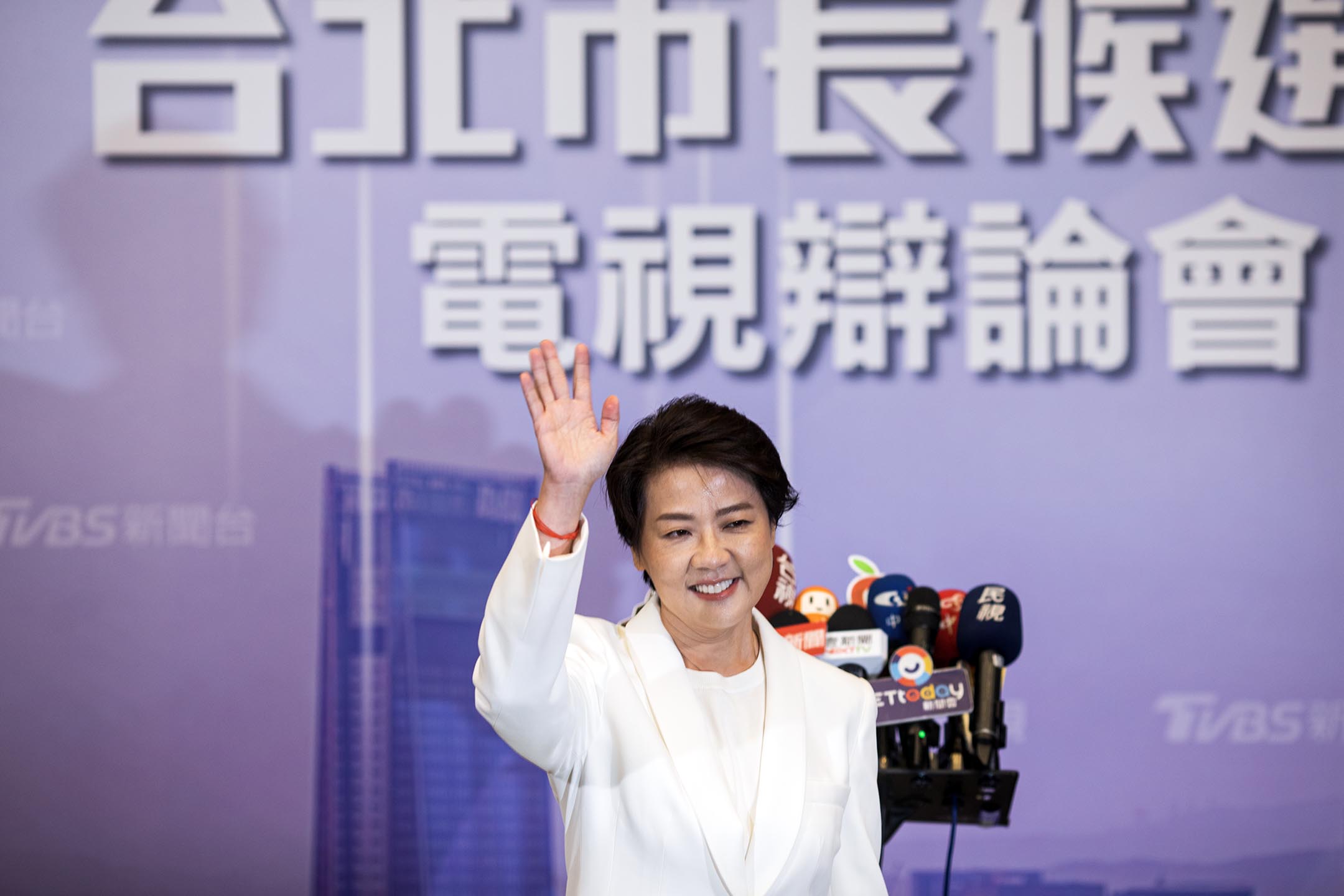 2022年11月5日,台北市長候選人電視辯論,候選人黃珊珊。