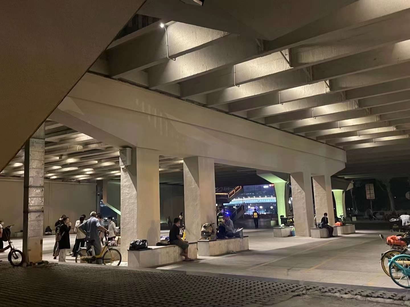 11月14日,廣州大橋下的滯留者。