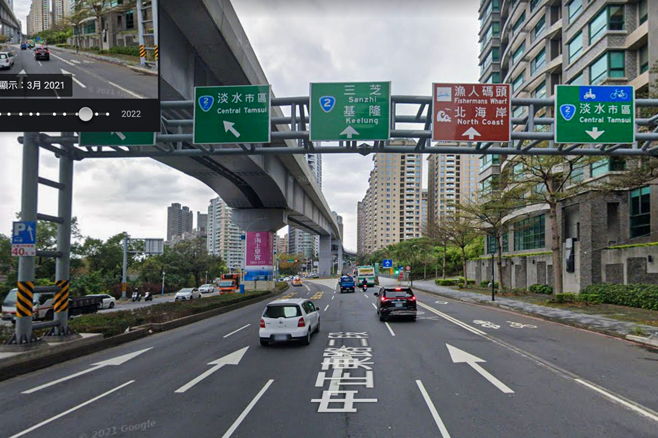 陳柔縉的事故前,腳踏車和機車共用慢車道。事故發生後,腳踏車圖樣已經塗銷。