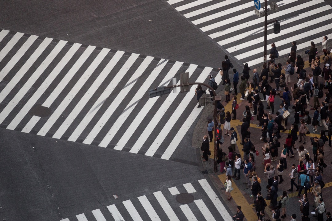 2015年10月,日本东京涉谷的一个十字路口。