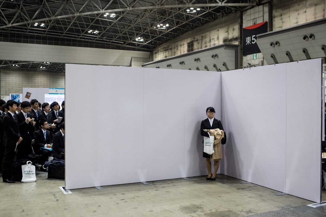 2015年3月,日本东京一个求职展览。