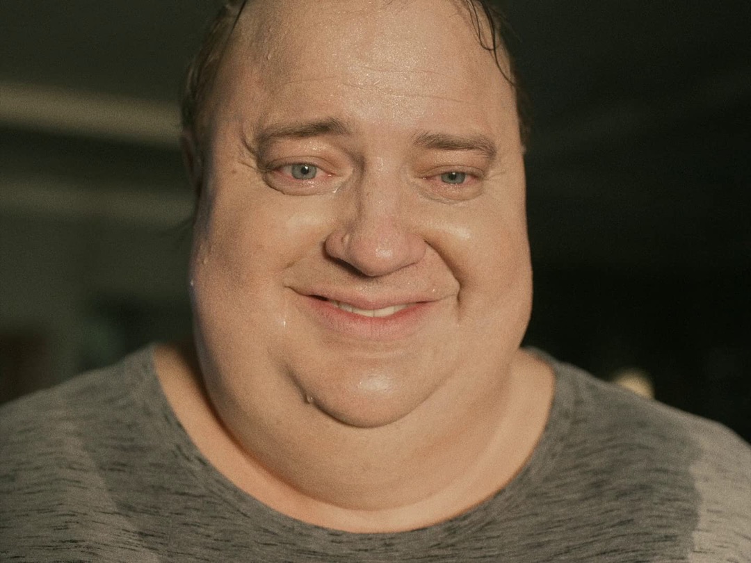 《鲸》电影剧照,Brendan Fraser 饰演爸爸一角夺奥斯卡最佳男主角。