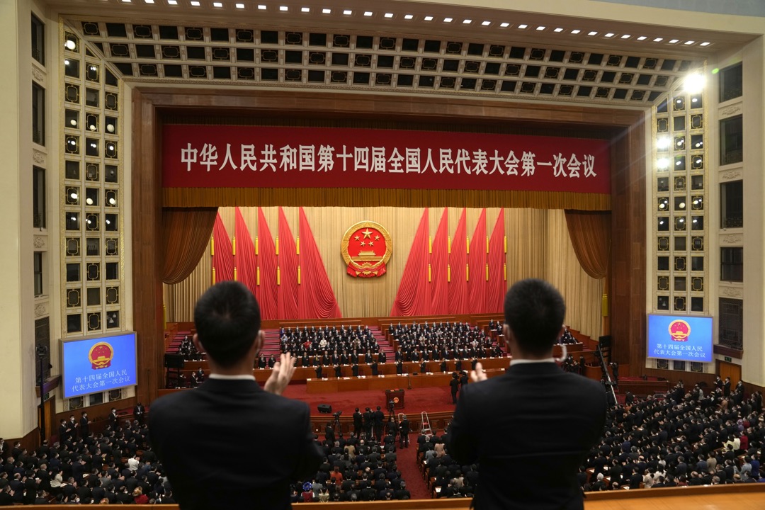 2023年3月12日,中國北京,第十四屆全國人民代表大會在人民大會堂舉行。