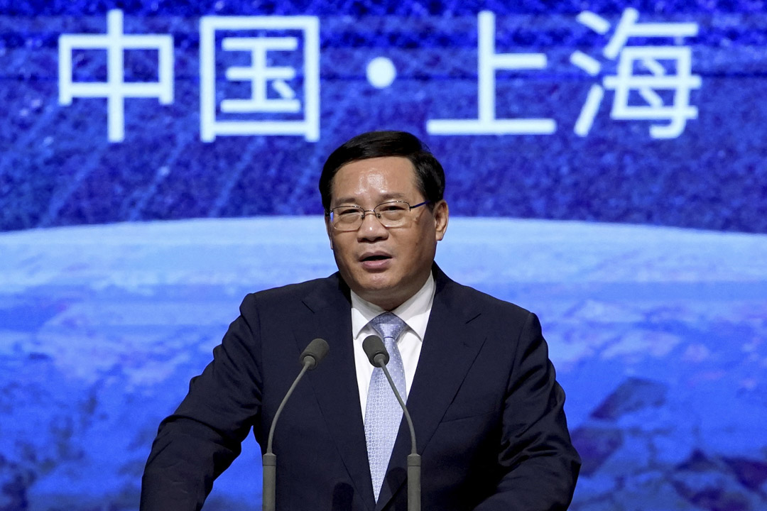 2020年7月9日,時任上海市委書記李強在上海舉行的世界人工智能大會 (WAIC) 開幕式上發表講話。