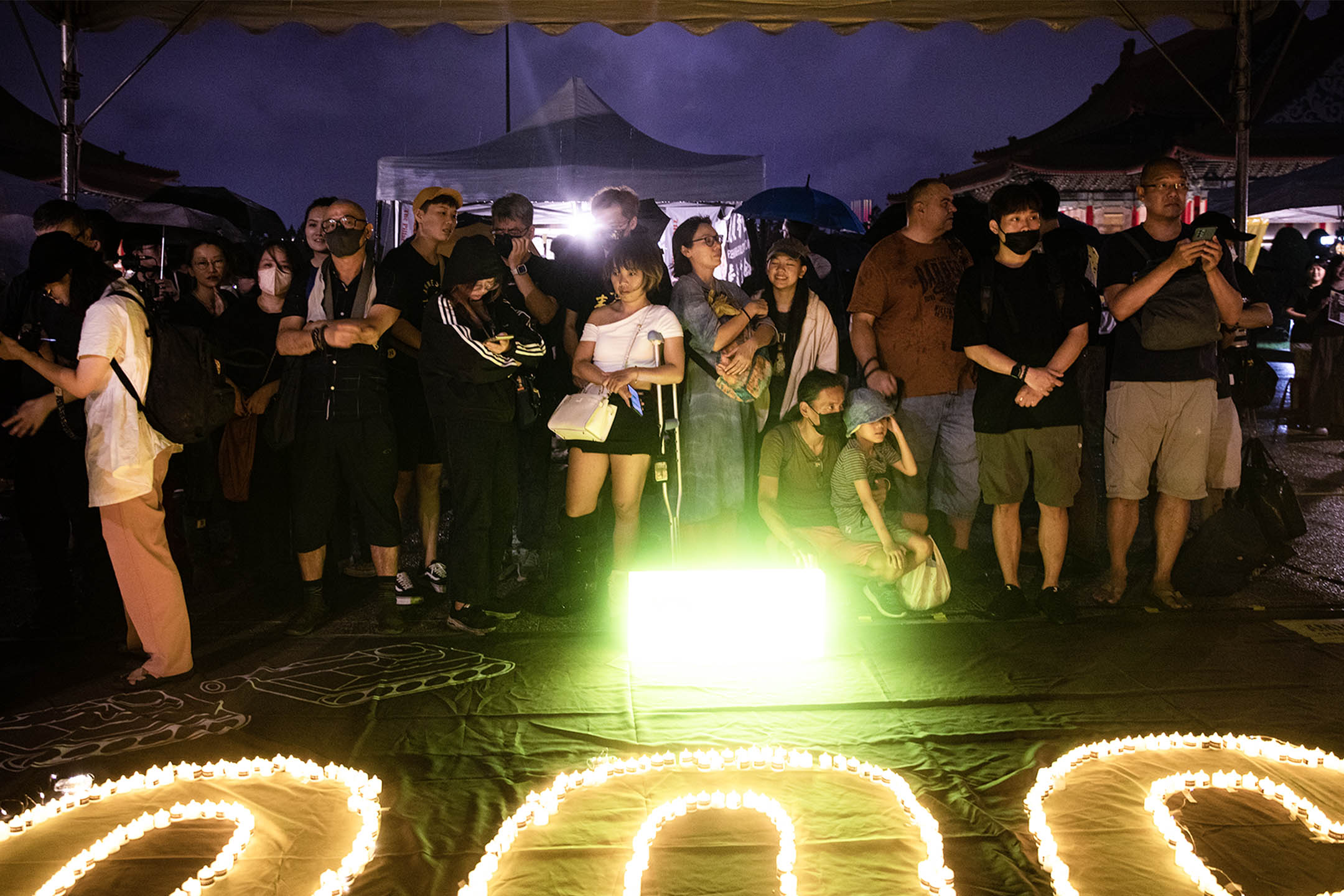 2023年6月4日,台北中正紀念堂,六四34周年悼念晚會。攝:陳焯煇/端傳媒
