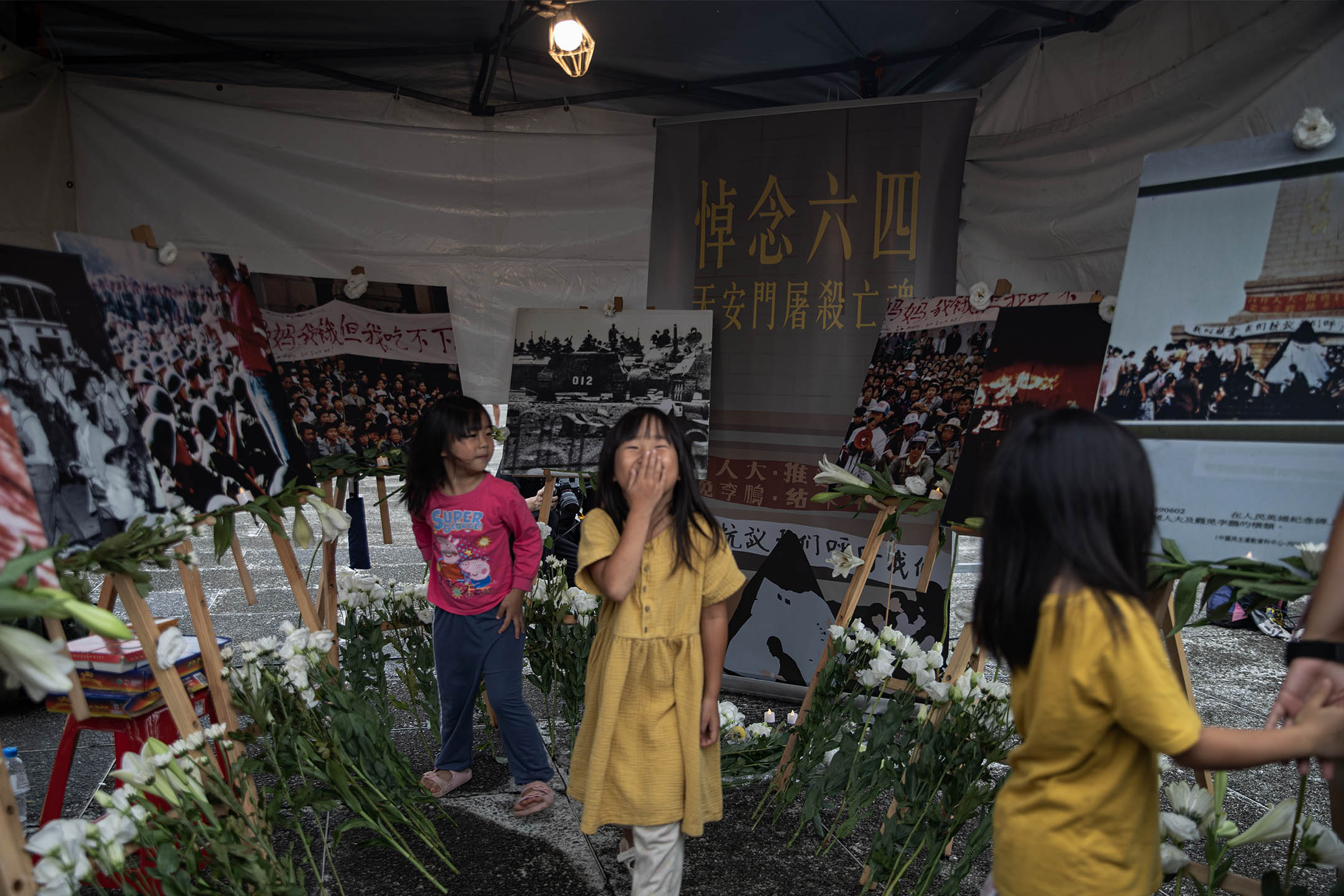 2023年6月4日,台北中正紀念堂,六四34周年悼念晚會。攝:陳焯煇/端傳媒