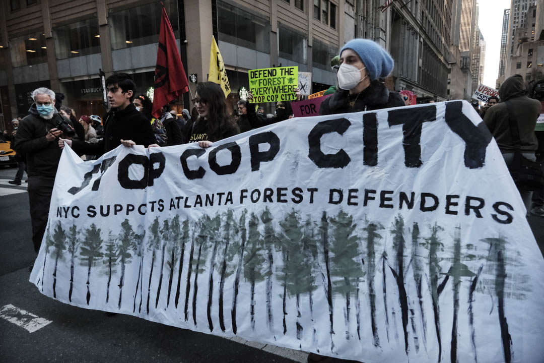 2023年3月9日,美國紐約的「廢除警察城」抗議。攝:Spencer Platt/Getty Images