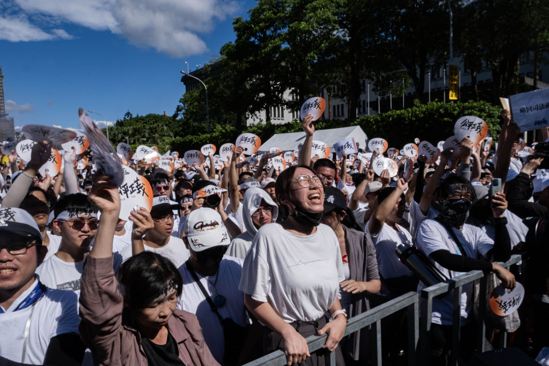 2023年7月16日,台北,「公平正義救台灣」遊行。攝:陳焯煇/端傳媒