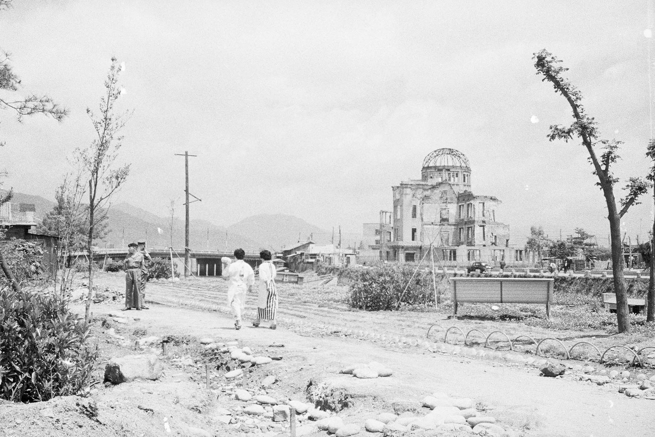 1945年,日本廣島受原子彈襲擊後的照片。攝:Bettmann Archive/Getty Images