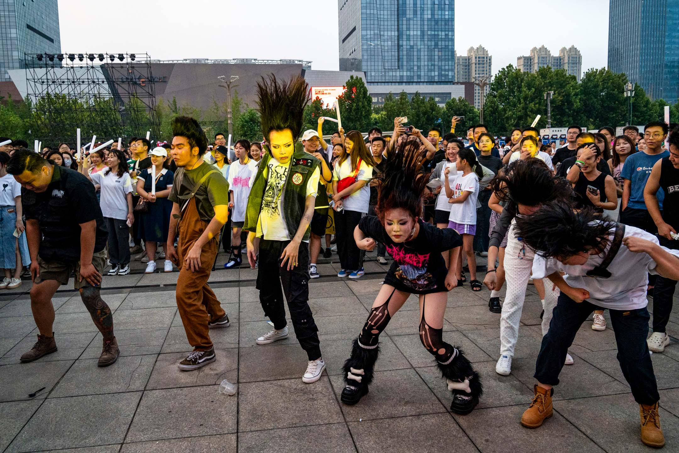 中国石家庄2023年的摇滚音乐节。摄：Andrea Verdelli/Bloomberg via Getty Images 