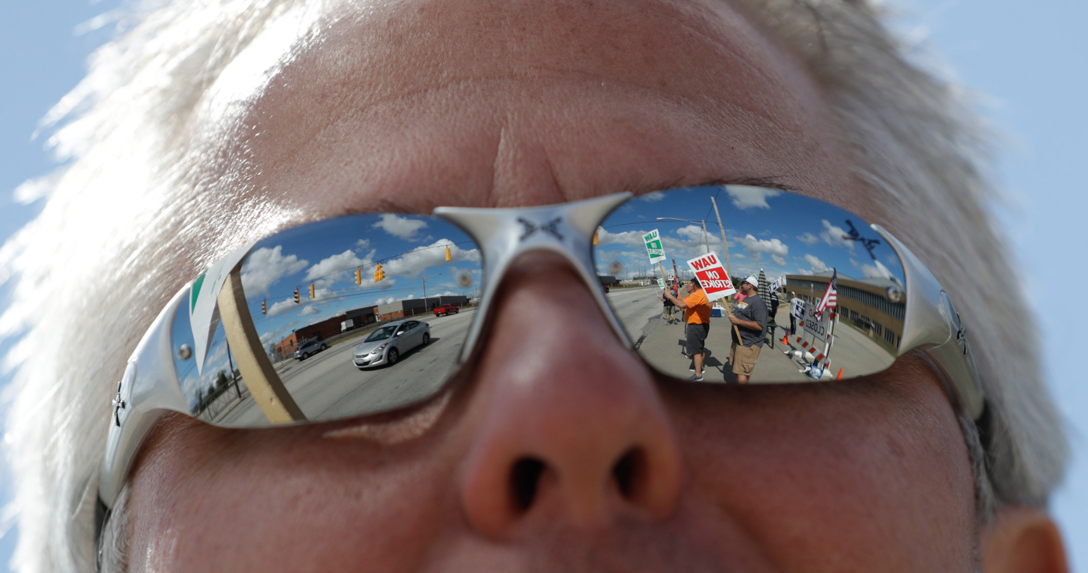 2019年9月23日,美國俄亥俄州,通用汽車工人罷工。攝:Tony Dejak/AP/達志影像
