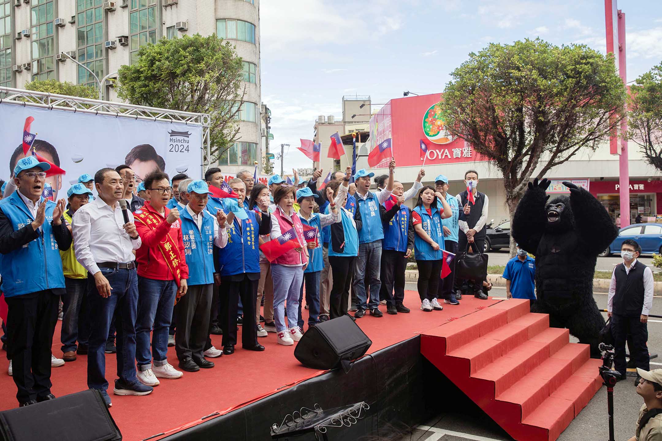 2023年11月12日,新竹,國民黨總統參選人侯友宜出席黨籍新竹市立委參選人鄭正鈐競總成立大會。攝:陳焯輝/端傳媒