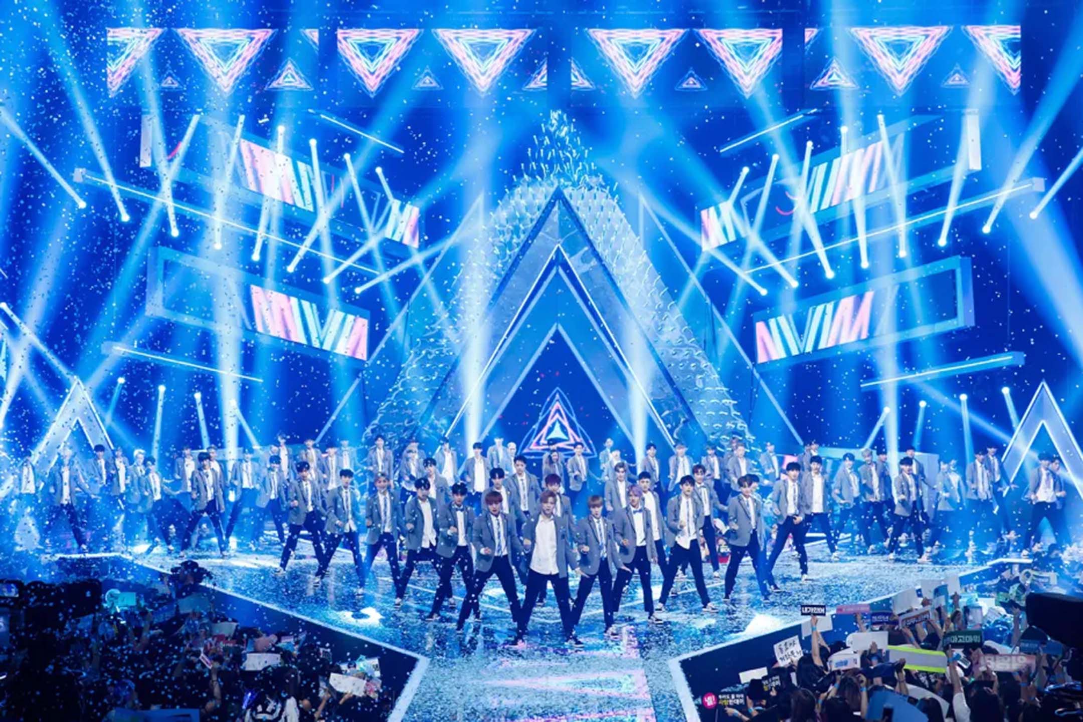 韩国大型选秀节目《PRODUCE 101》。图:网上图片