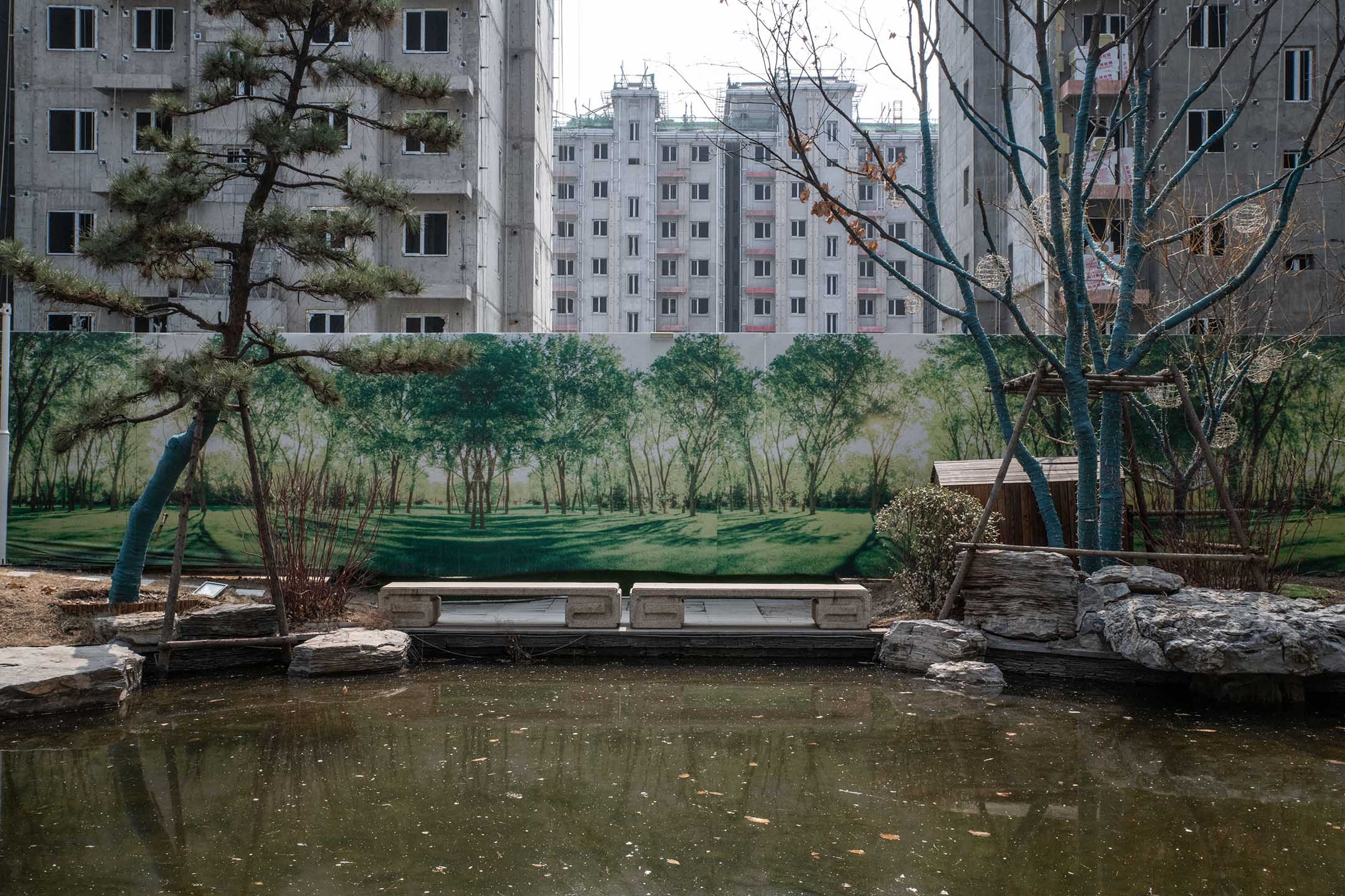 2023年3月19日,北京,恒大集团开发的住宅项目施工现场。图:Bloomberg via Getty Images