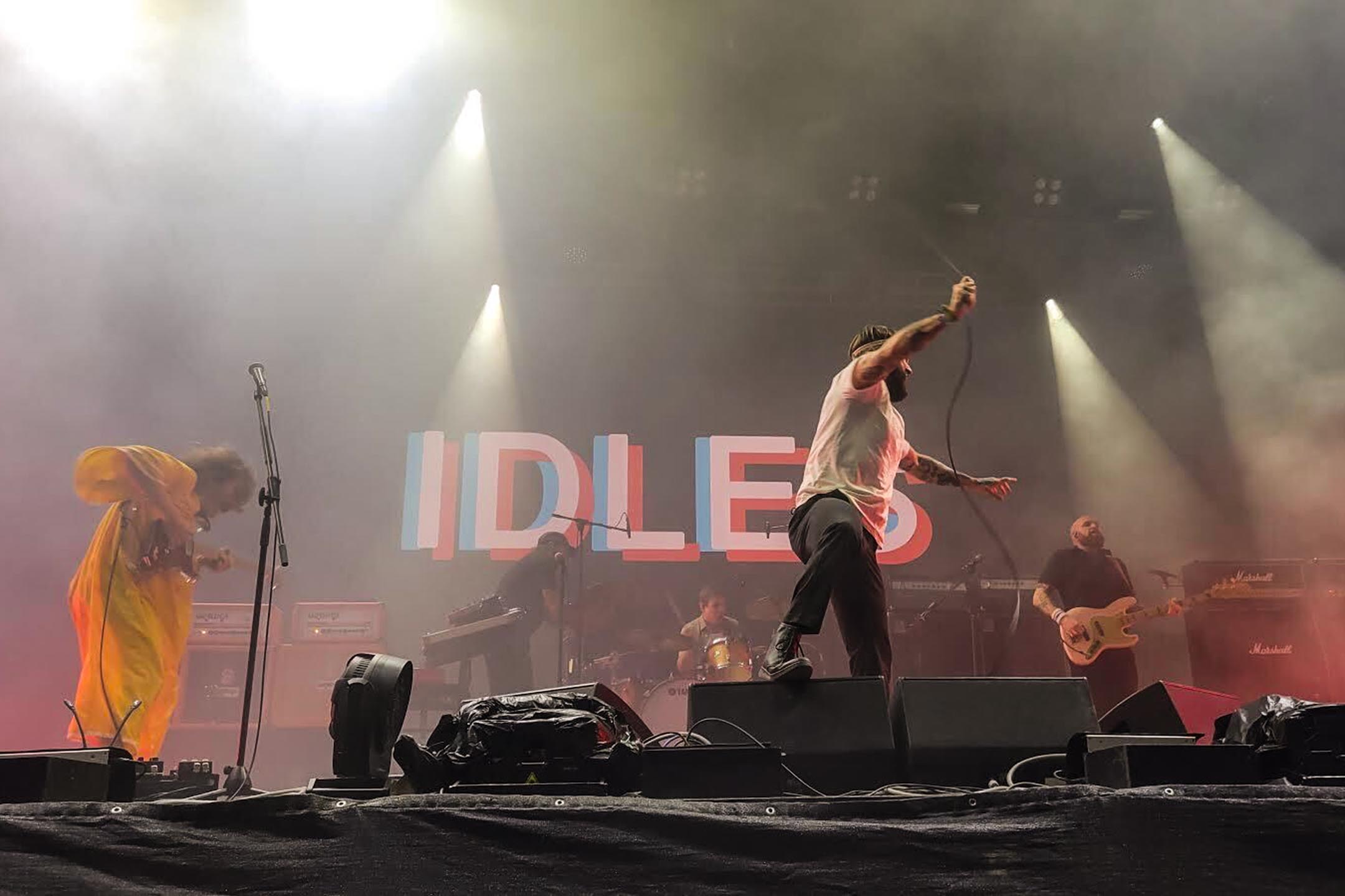 英國布里托斯post-hardcore / noise rock樂隊IDLES在Harbourflap Stage的瘋狂演出。圖:作者提供