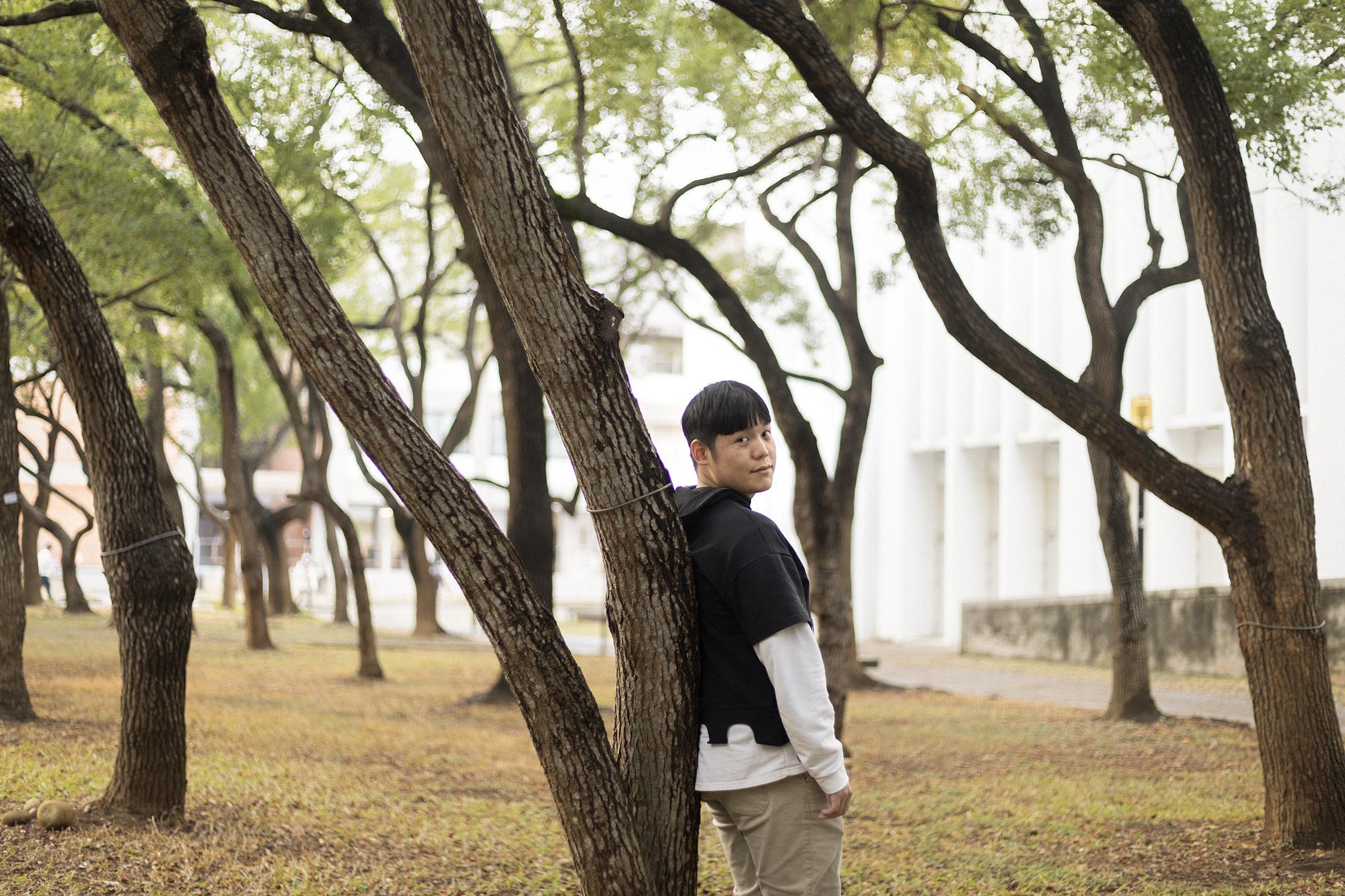 就读东海大学的林廷宇,他的母亲来自印尼。摄:陈焯煇/端传媒