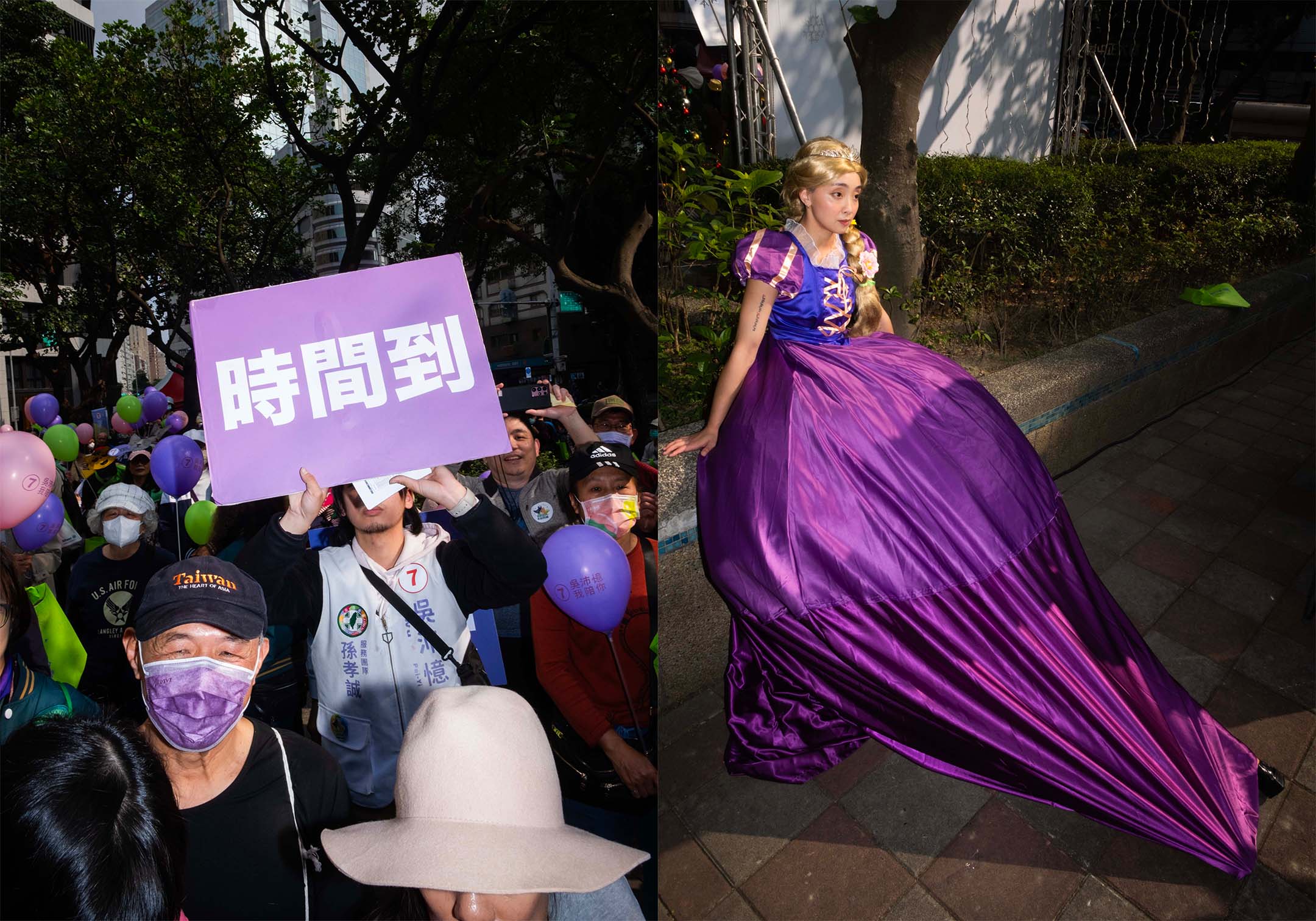 民进党的造势游行。摄:陈焯煇/端传媒