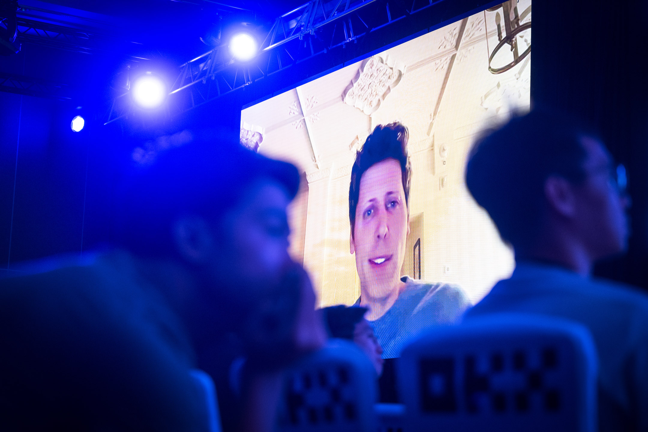 2023年9月14日,新加坡,OpenAI 執行長 Sam Altman 在 Token2049 會議上發表演講。攝:Joseph Nair/Bloomberg via Getty Images