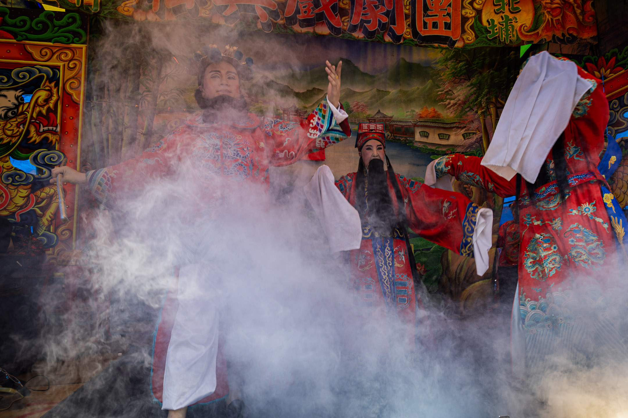 2024年3月26日,苗栗,通霄鎮白沙屯媽祖徒步進香,今天完成迴鑾最後一段路返回拱天宮。攝:陳焯煇/端傳媒