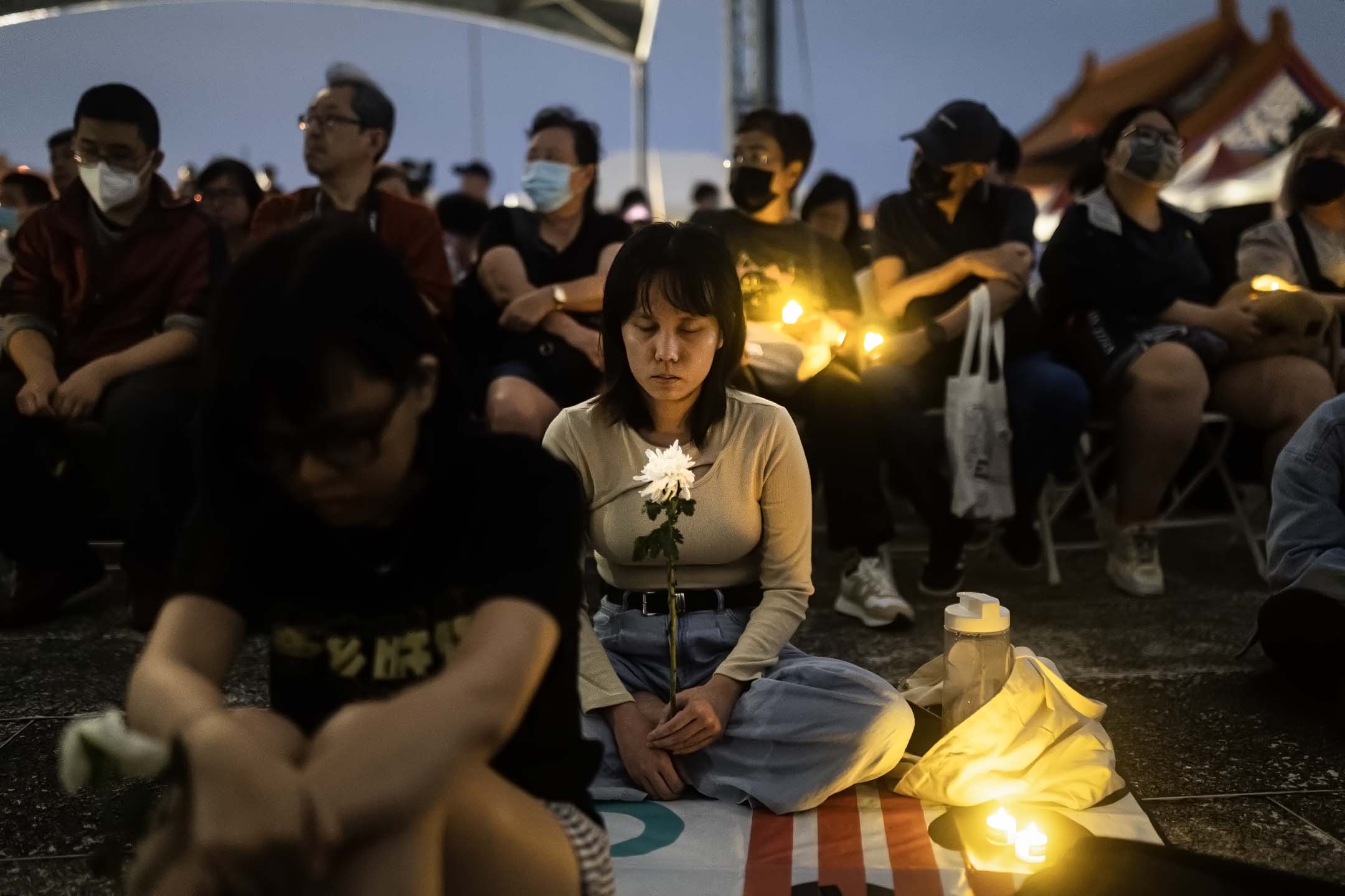 2024年6月4日,台北中正紀念堂,六四三十五週年紀念活動。攝:陳焯煇/端傳媒