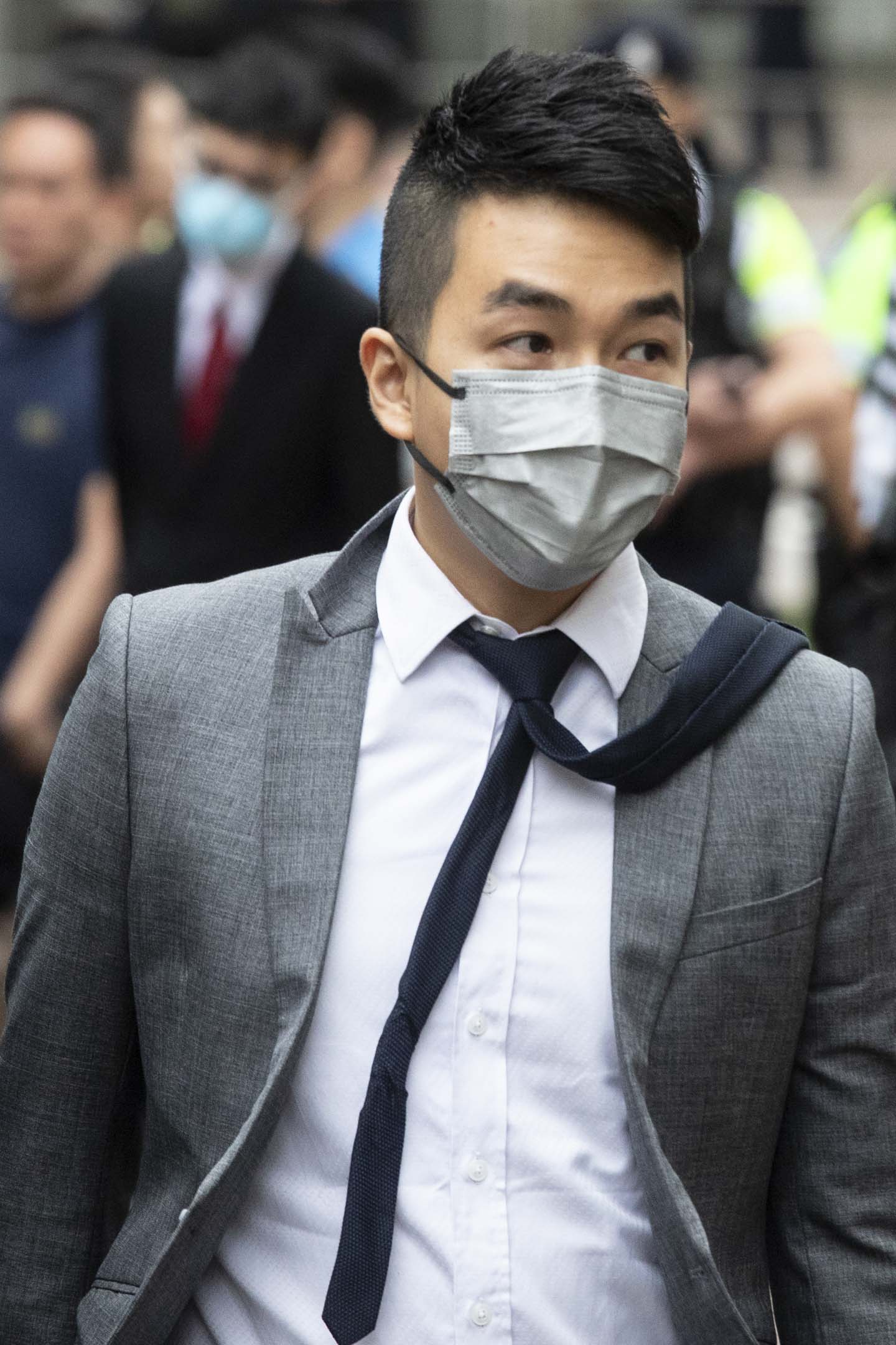 2024年5月30日,香港民主派47人初選案首日裁決,鄭達鴻被判串謀顛覆國家政權罪成。攝:林振東/端傳媒