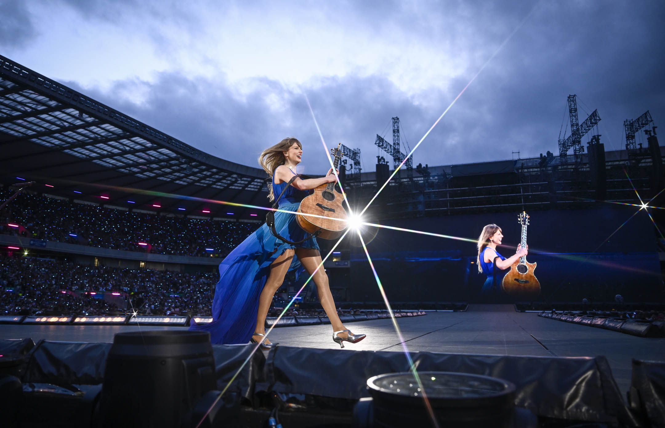2024年6月7日,Taylor Swift 在蘇格蘭愛丁堡舉行的 The Eras Tour 演出。攝:Gareth Cattermole/TAS24/Getty Images for TAS Rights Management