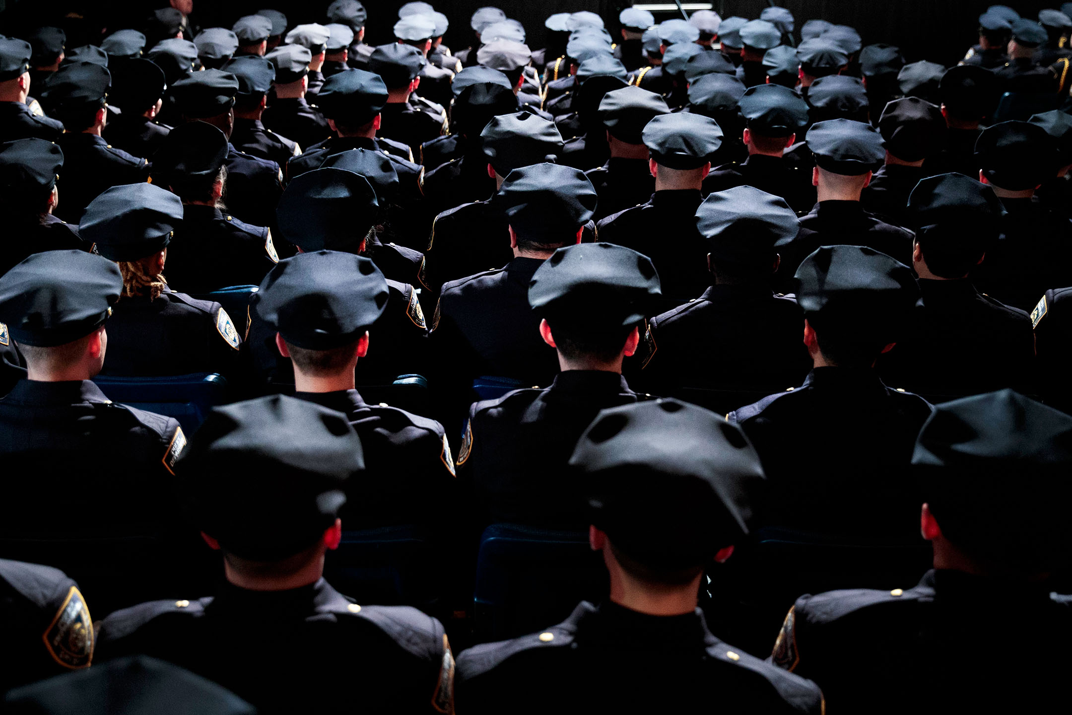 2017年3月30日,美国纽约,警察学院毕业典礼。摄: Drew Angerer/Getty Images