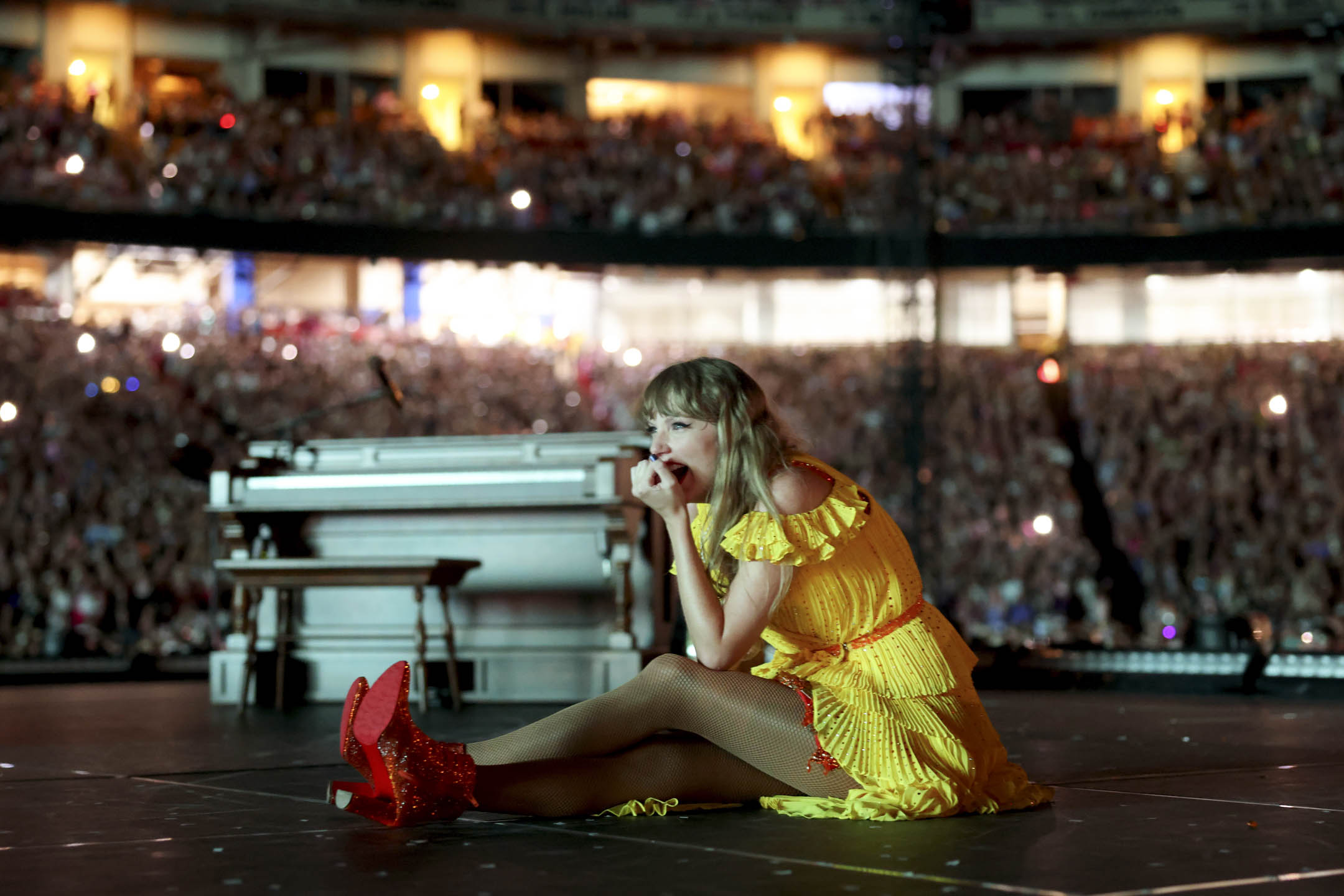 2023年7月7日,Taylor Swift 的時代巡迴演唱會(The Eras Tour)在美國密蘇根州堪薩斯城的 GEHA Field 舉行。攝:John Shearer/TAS23/Getty Images for TAS Rights Management