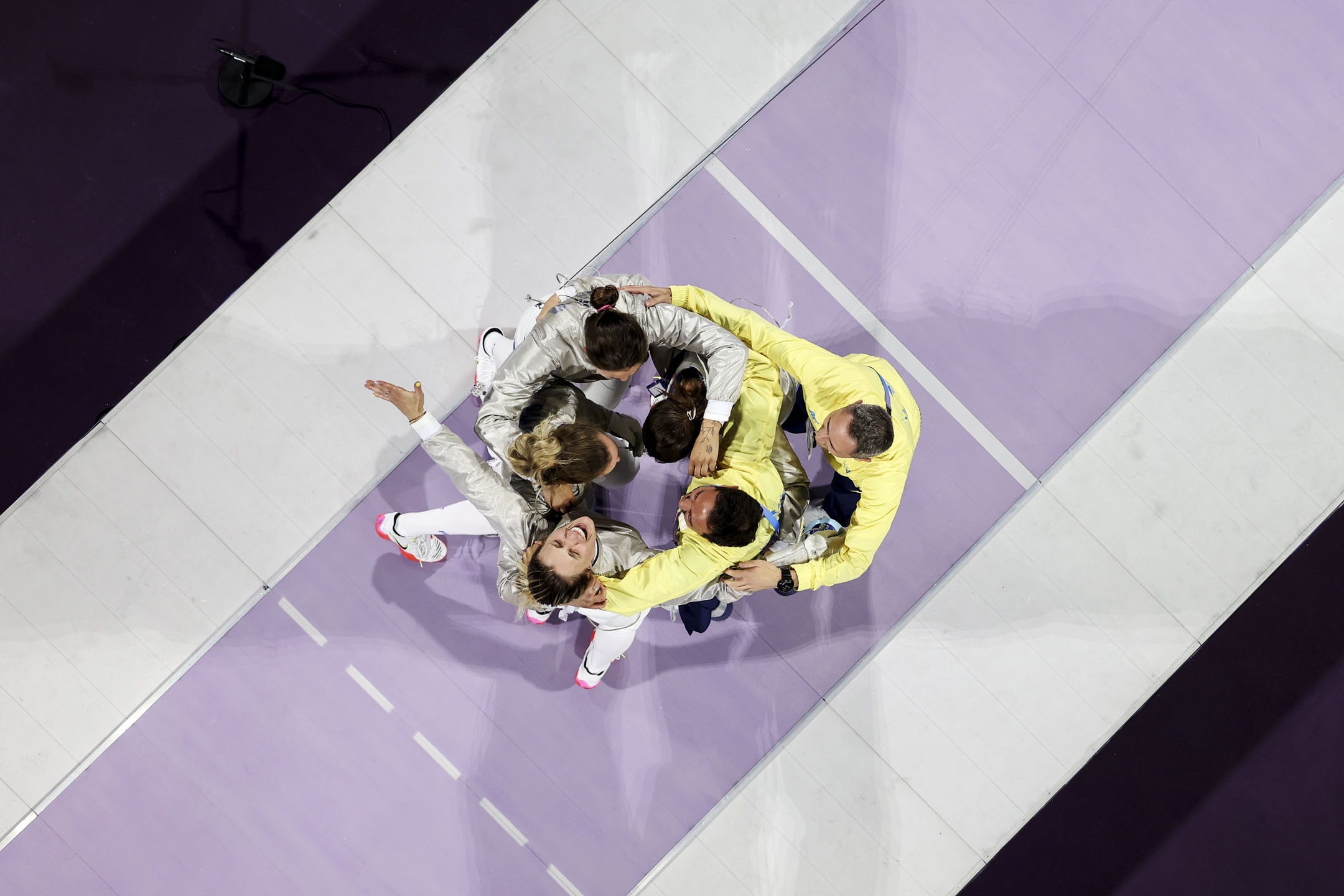 2024年8月3日,巴黎奧運女子佩劍團體,由烏克蘭隊奪得金牌。 攝:Dan Mullan/Getty Images