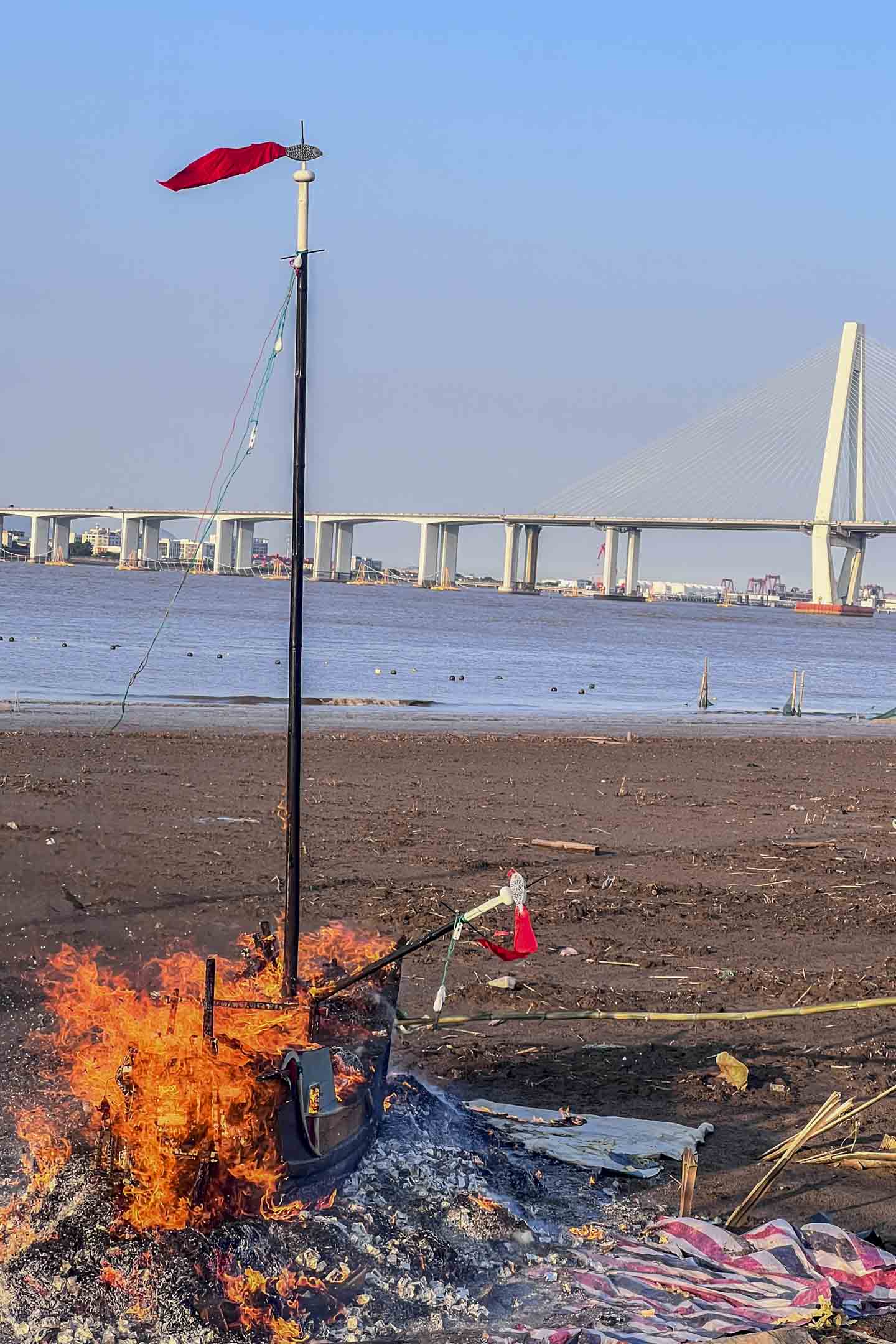 海門城隍廟送消災船祈福。攝影:郝偉凡
