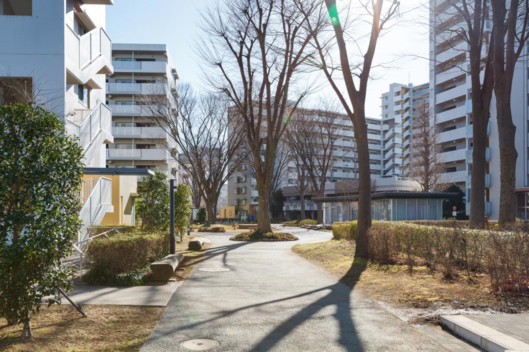 為解決1940年代末嬰兒潮帶來的居住問題，日本政府及企業聯手興建了大堆集居式的屋苑（日本稱為團地），嬰兒潮過後，卻又面對大批單位空置的問題。後來UR都市機構等企業，將之收購修䇯，以較低賺的價錢及簡便的手續，租給有需要的人。而現時這些團地的低層單位，都改建成長者住宅。圖片來自Suumo.jp，由作者提供