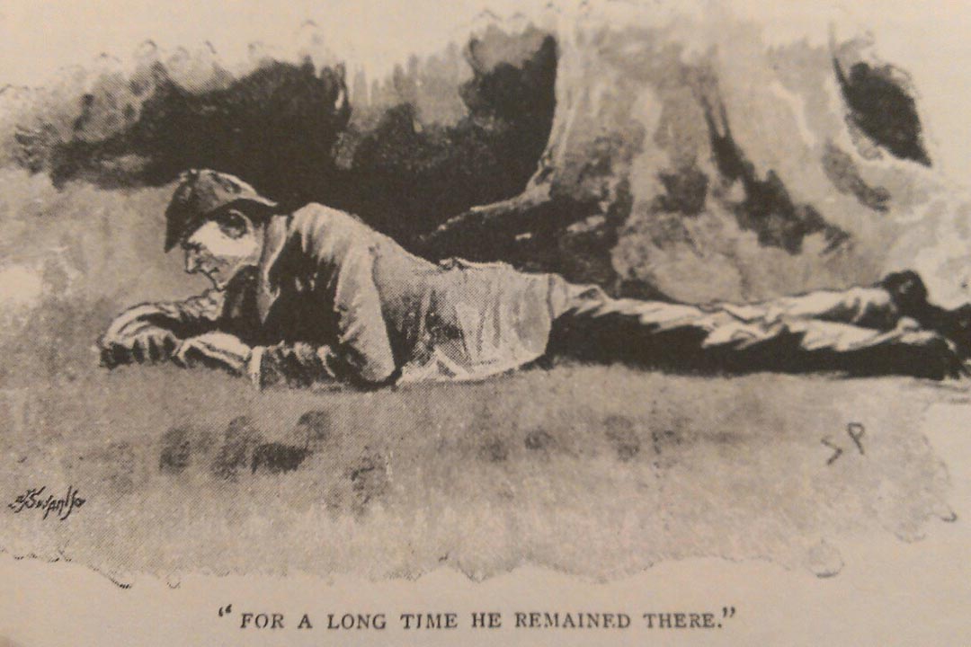 02 1891，《博斯科姆比溪谷秘案》（The Boscombe Valley Mystery）发表于《斯特兰德杂志》（The Strand Magazine）/ 插画家：Sidney Paget / 作者：柯南．道尔（Arthur Conan Doyle）