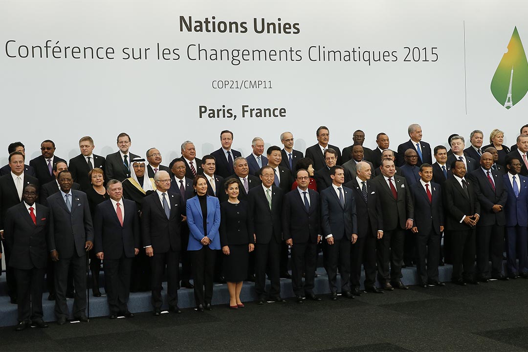 2015年年11月30日,“联合国气候变化框架公约”第21次缔约方会议(COP21)在巴黎举行。摄:Ian Langsdon/Pool via AP