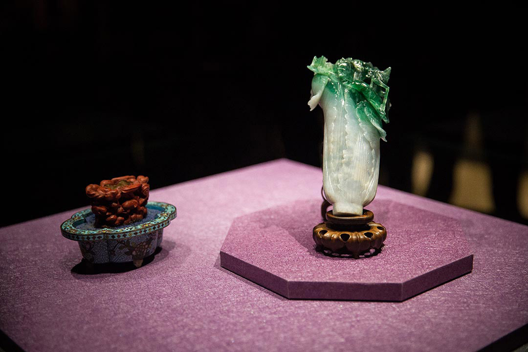 2015年12月28日,嘉義,故宮南院開館試營運,故宮鎮館之寶「翠玉白菜」、「肉形石」輪流在南院展出。攝:Billy H.C. Kwok/端傳媒
