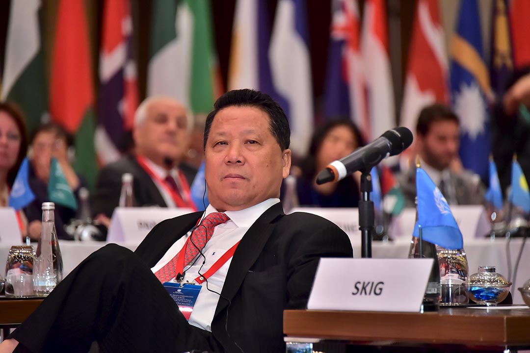 澳門地產公司新建業集團主席兼總裁吳立勝。攝：United Nations Office for South-South Cooperation/Handout via Reuters
